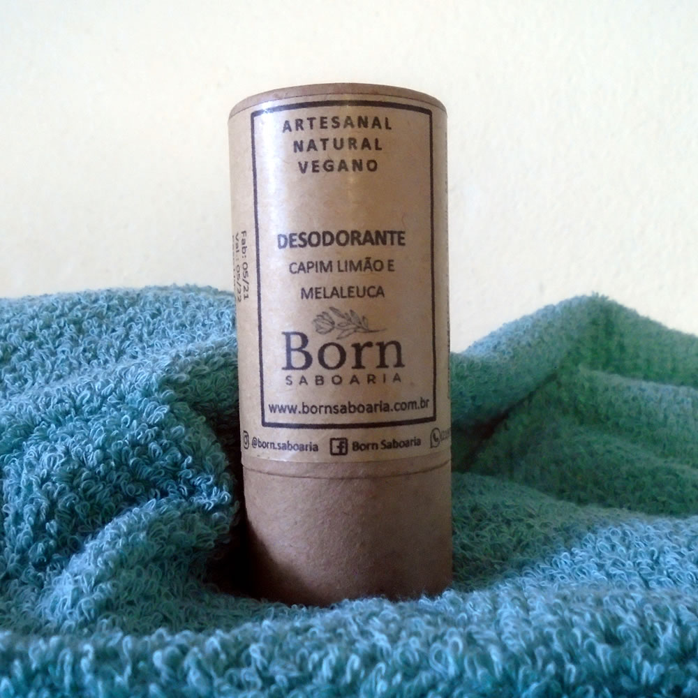 Desodorante em Bastão Natural e Vegano - Capim Limão - Born Saboaria